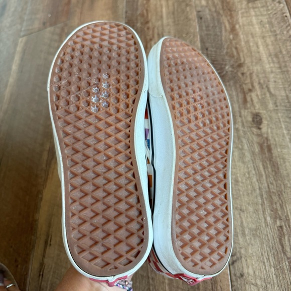 Vans rainbow checkerboard classic slip on sneakers size 9.5 - Picture 6 of 10